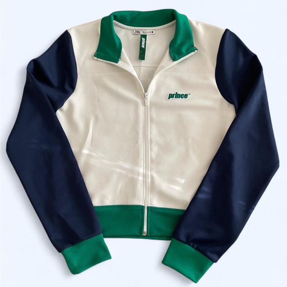 Prince White and Navy Jacket with Green Accents
